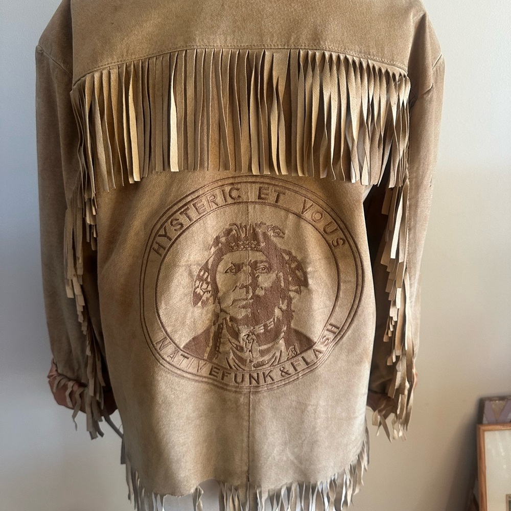 Vintage suede Fringe - preloved and well worn but still has some life -